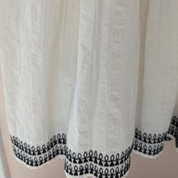 Loft cream off-white loose boho summer cotton dress small sz small NWT - Picture 9 of 16